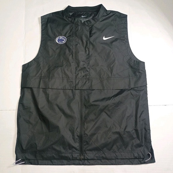 Nike Golf Repel Black Wind Breaker Vest PSU Penn State Embroidery Size Large Nwt - Picture 1 of 6